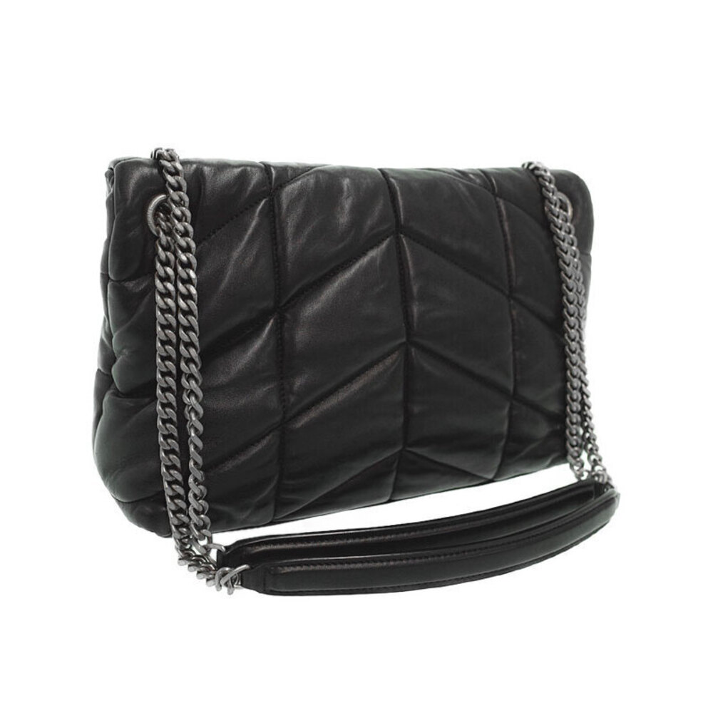 Saint Laurent Loulou Puffer shoulder bag Black soft nappa leather - Picture 2 of 9